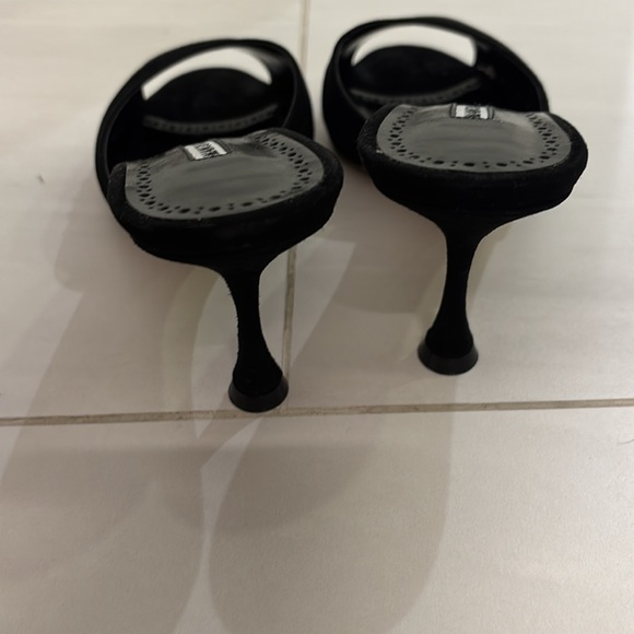 Manolo blahnik PIRUA black suede open toe mule size 39 - Picture 3 of 8